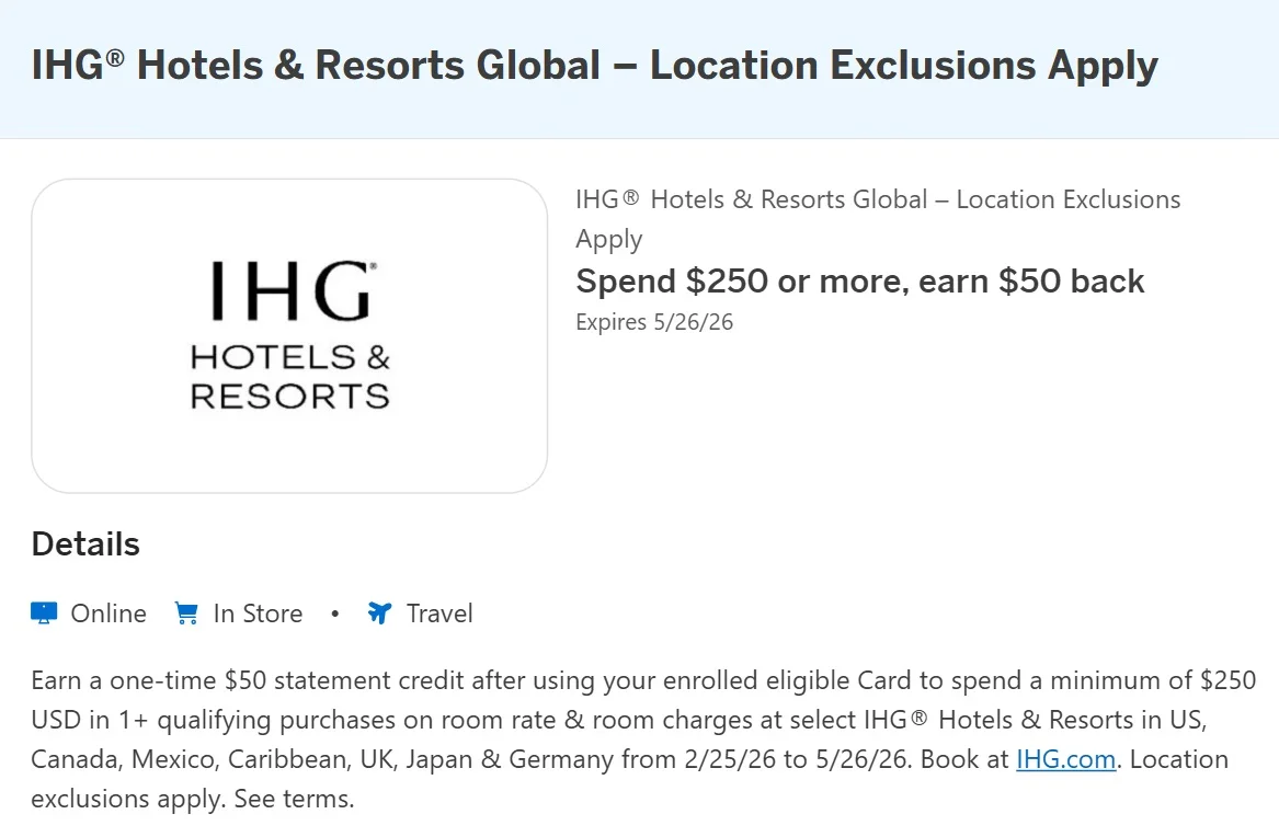 Amex Platinum Offers — May 26, 2026