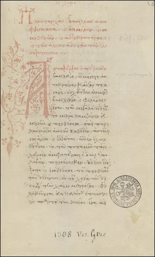 Plutarch and a ghost of song: Vatican Vat.gr.1308