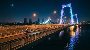 Vol.6 首钢大桥夜骑：10km 穿越百年钢铁工厂，骑过「和力之门」看冬奥天际线