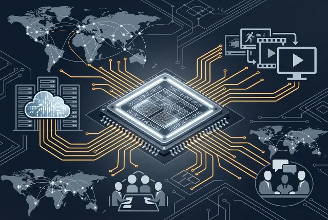 Custom AI chip design illustration