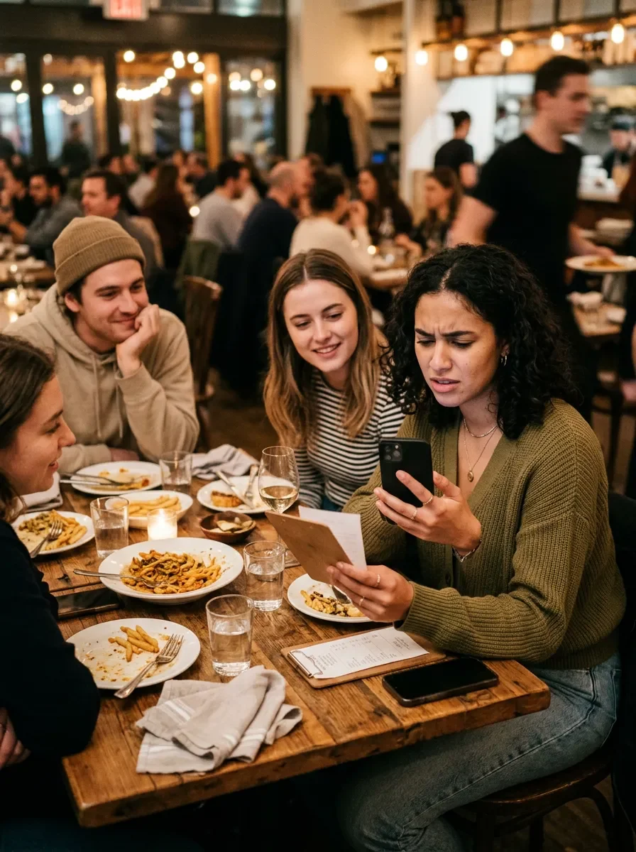 I covered a $214 dinner for six people and my phone has been completely silent for four days