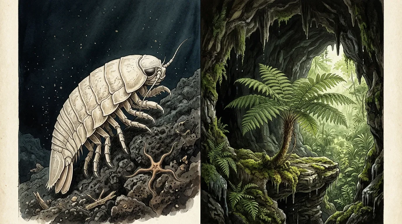 22 new species named Thursday: five critically endangered cave ferns, a giant Bahamian isopod, and a jawless fish dead for 419 million years
