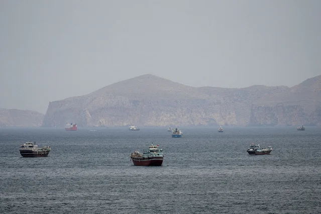 Ships in the Strait of Hormuz