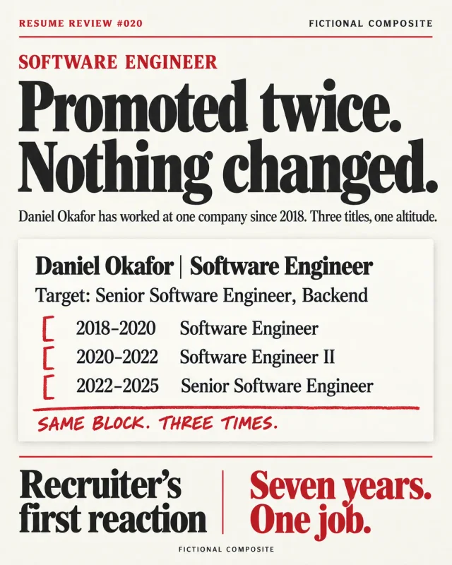 Resume Review #020: Promoted Twice, Nothing Changed