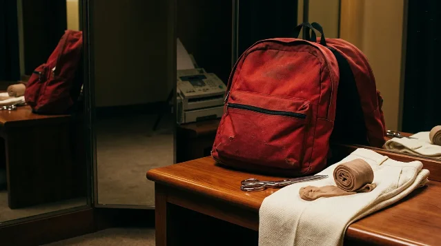 Spanx and the red backpack