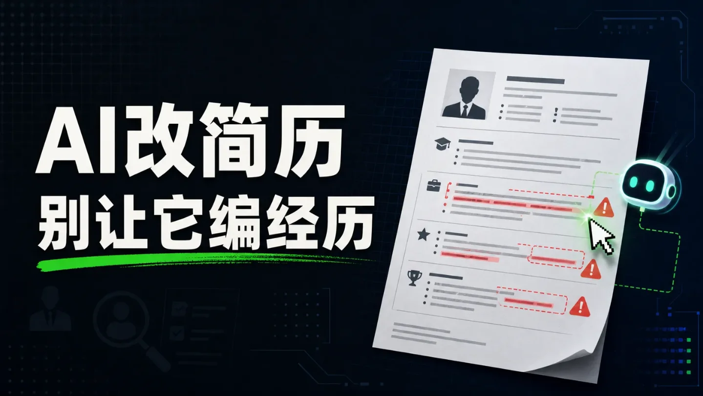 AI改简历越改越假怎么办?4步让ChatGPT只改表达,不编经历