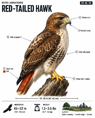 🦅 Red-tailed Hawk — Species ID Dossier