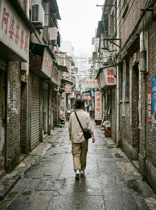 阴天出门，没有目的地