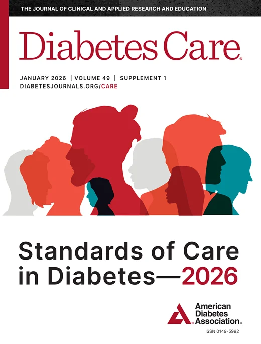 ADA Standards of Care in Diabetes — 2026, Diabetes Care journal cover