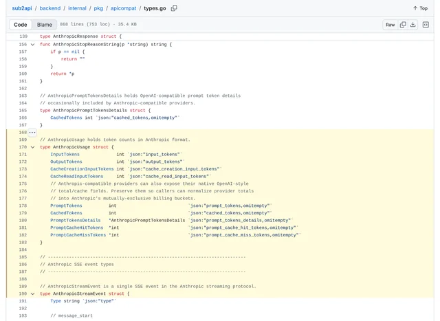 AnthropicUsage 结构体只到 prompt_cache_miss_tokens