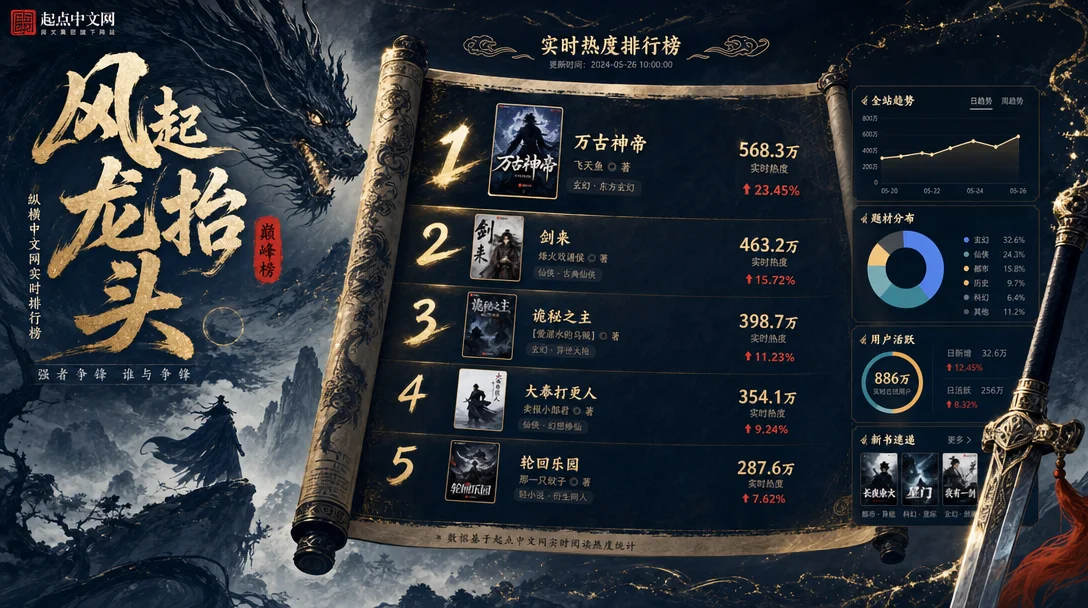 男频热榜日报|夜无疆终结剑烛七连冠,6月计票重置月票榜换新颜