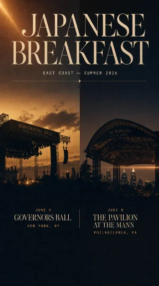 🌊 Japanese Breakfast — two East Coast dates this summer