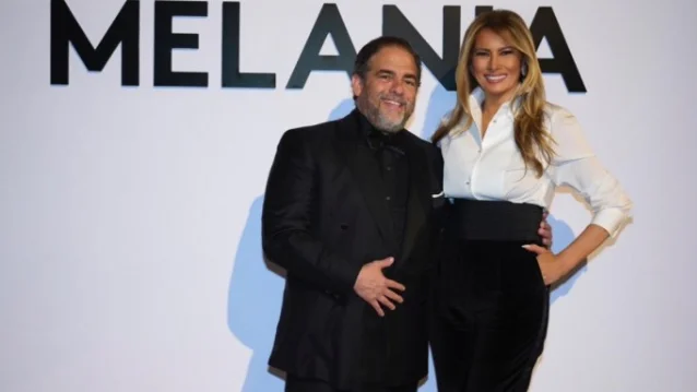 Brett Ratner and First Lady Melania Trump at the Melania documentary premiere, January 2026.
