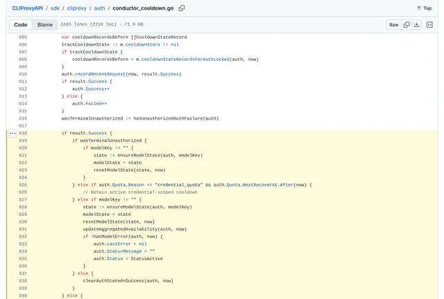 CLIProxyAPI v8.0.29 的 conductor_cooldown.go 第 805 至 840 行源码