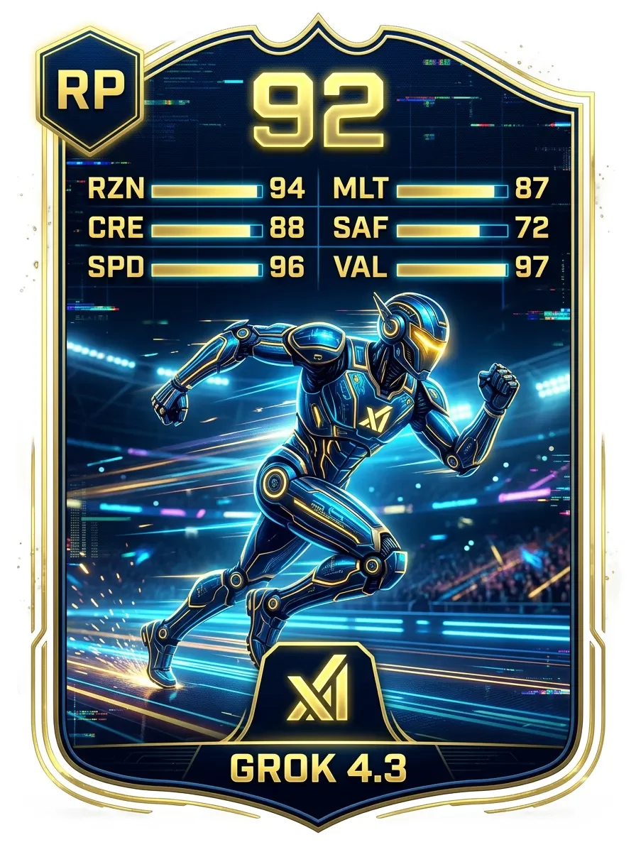 AIL Player Card #016 — Grok 4.3: The Price-Slashing Sprinter