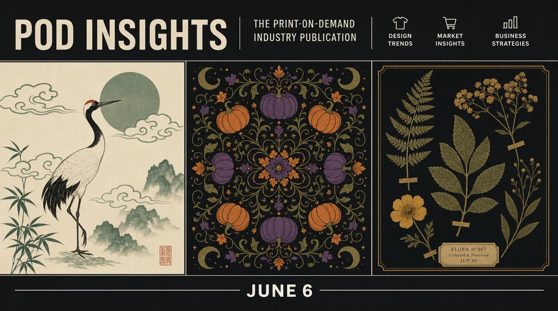 POD Niche Radar — Neo-Chinese Style, Halloween Mandala, Dark Botanical Herbarium, June 6, 2026
