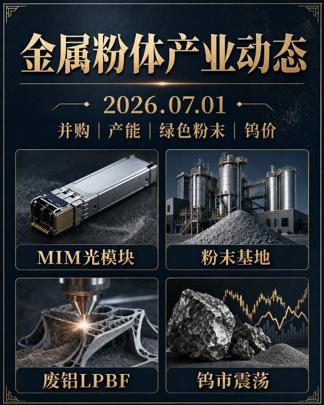 金属粉体产业动态 | 2026.07.01