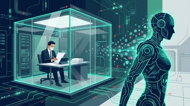 密态空间中的职场 AI 使用示意