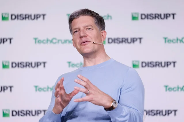 Roelof Botha speaking at TechCrunch Disrupt