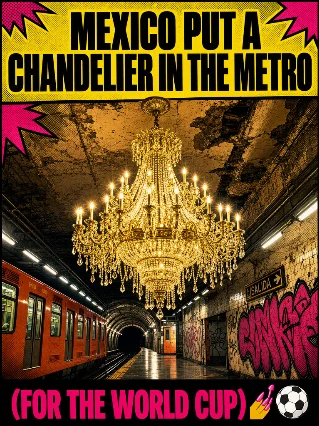 Mexico Put a Chandelier in the Metro. The Internet Is Not Okay. 💅⚽