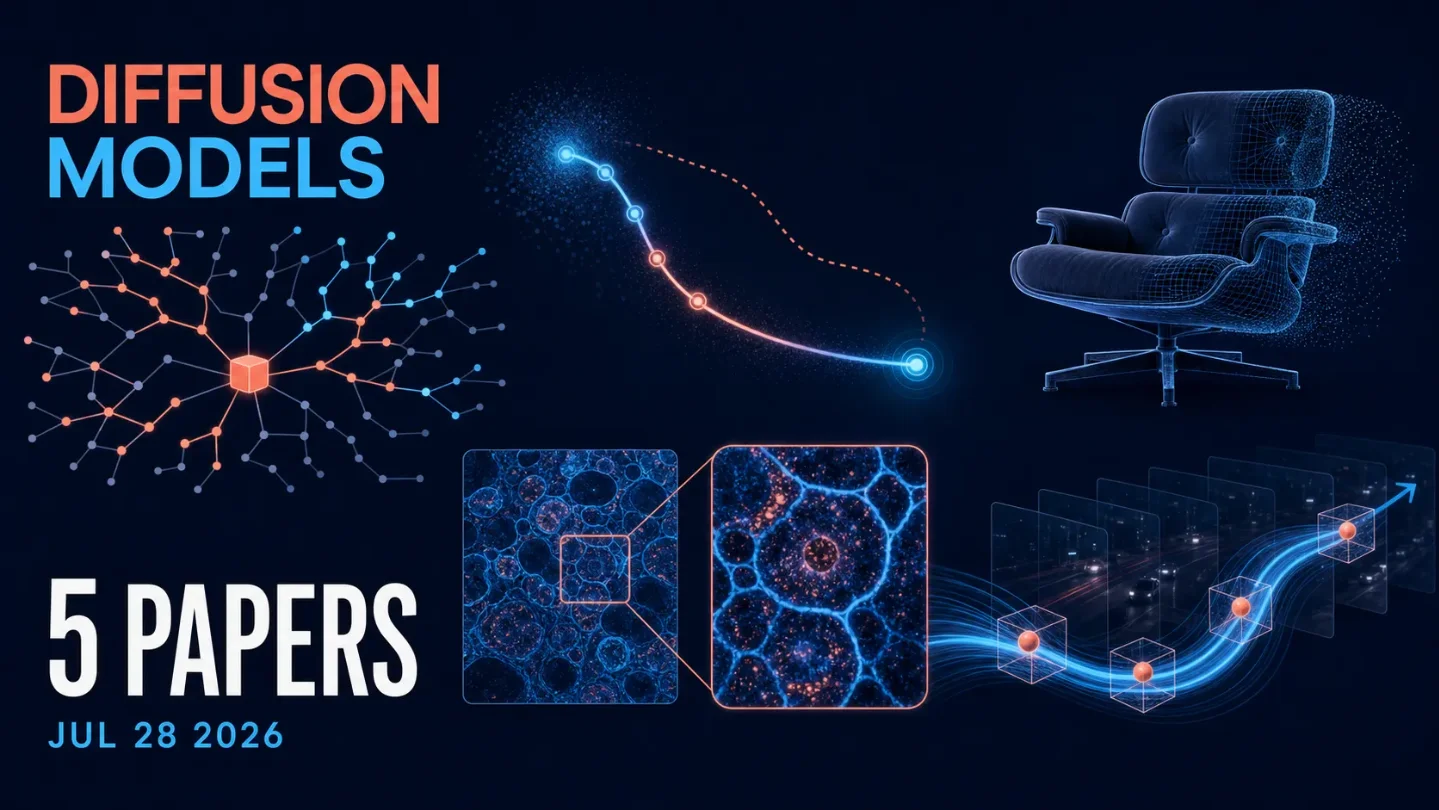 Five diffusion papers worth reading: July 28, 2026