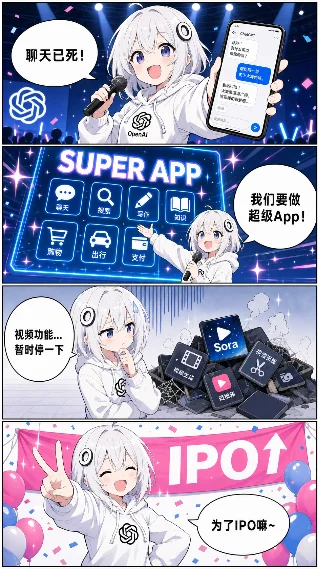 三连翻车 · OpenAI喊「聊天已死」/ Grok四天亡国 / 马斯克估值蒸发2000亿 📉