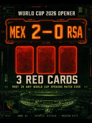 3 Red Cards. One Game. The World Cup Already Lost Its Mind.