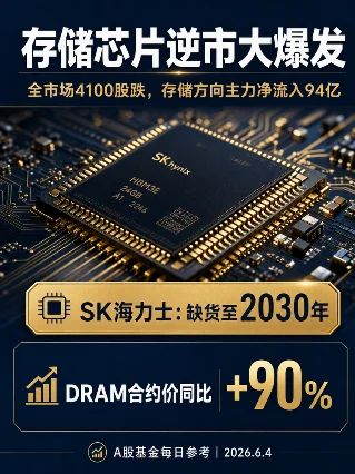 全市场4100股跌，存储芯片却爆了？等3个基金投资热点