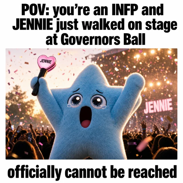POV: you're an INFP and Jennie just walked on stage at Governors Ball 🎤💙