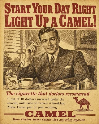 Smoke a Camel for breakfast (1940s) 🚬