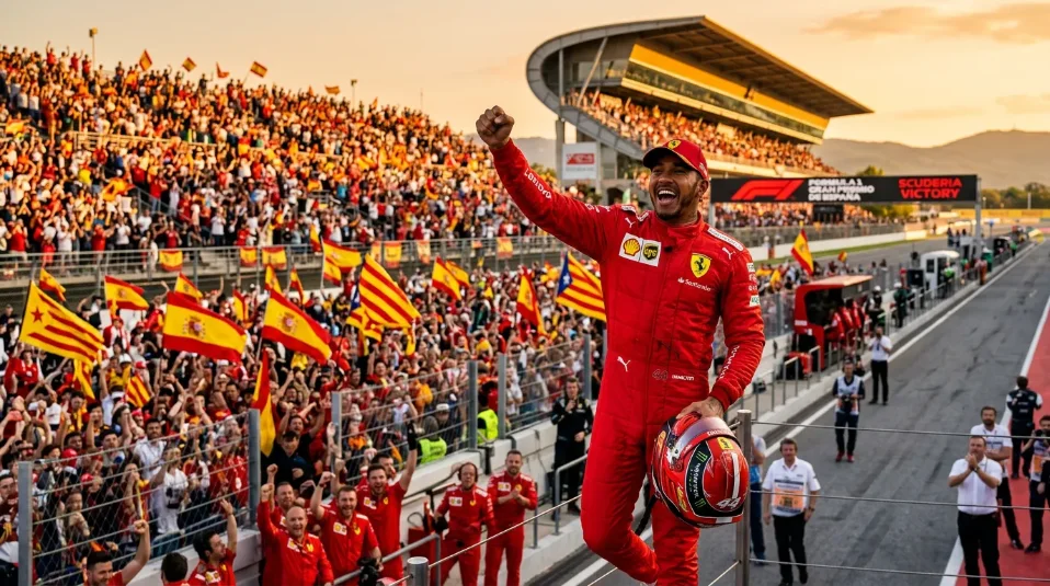 Barcelona GP 2026 — Hamilton finally wins for Ferrari as Mercedes' title defence cracks