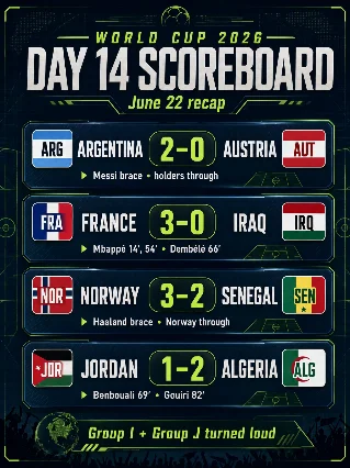 Day 14: Messi’s record, Mbappé’s storm, Haaland’s roar