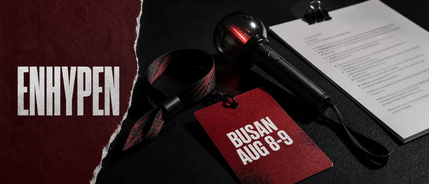 ENHYPEN adds cheering, ENGENE ZONE and merchandise guides for BLOOD SAGA IN BUSAN