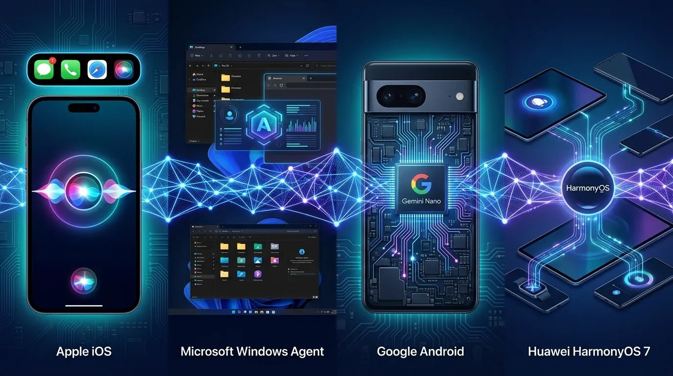 AI OS 周报 #001|苹果 Siri 大重建、微软 Agent 优先、谷歌全栈渗透、鸿蒙进入 Agent 时代