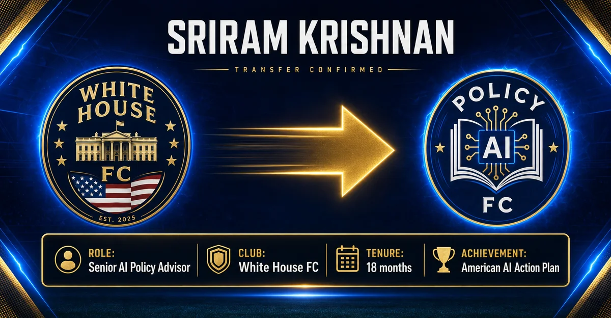 SRIRAM KRISHNAN to Policy FC — HERE WE GO ✅