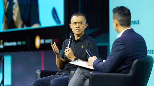 CZ speaking at Consensus Miami 2026