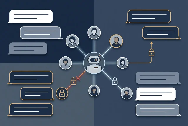 Abstract workplace AI agent in a team chat