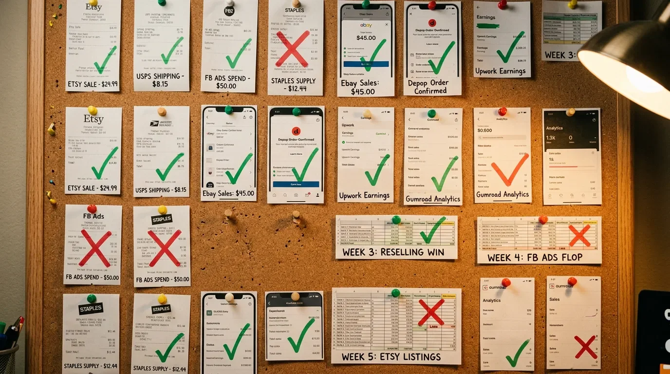 Side Hustle Lab: June 8–15, 2026 — 10 experiments ranked, and two strangers who reached the same conclusion