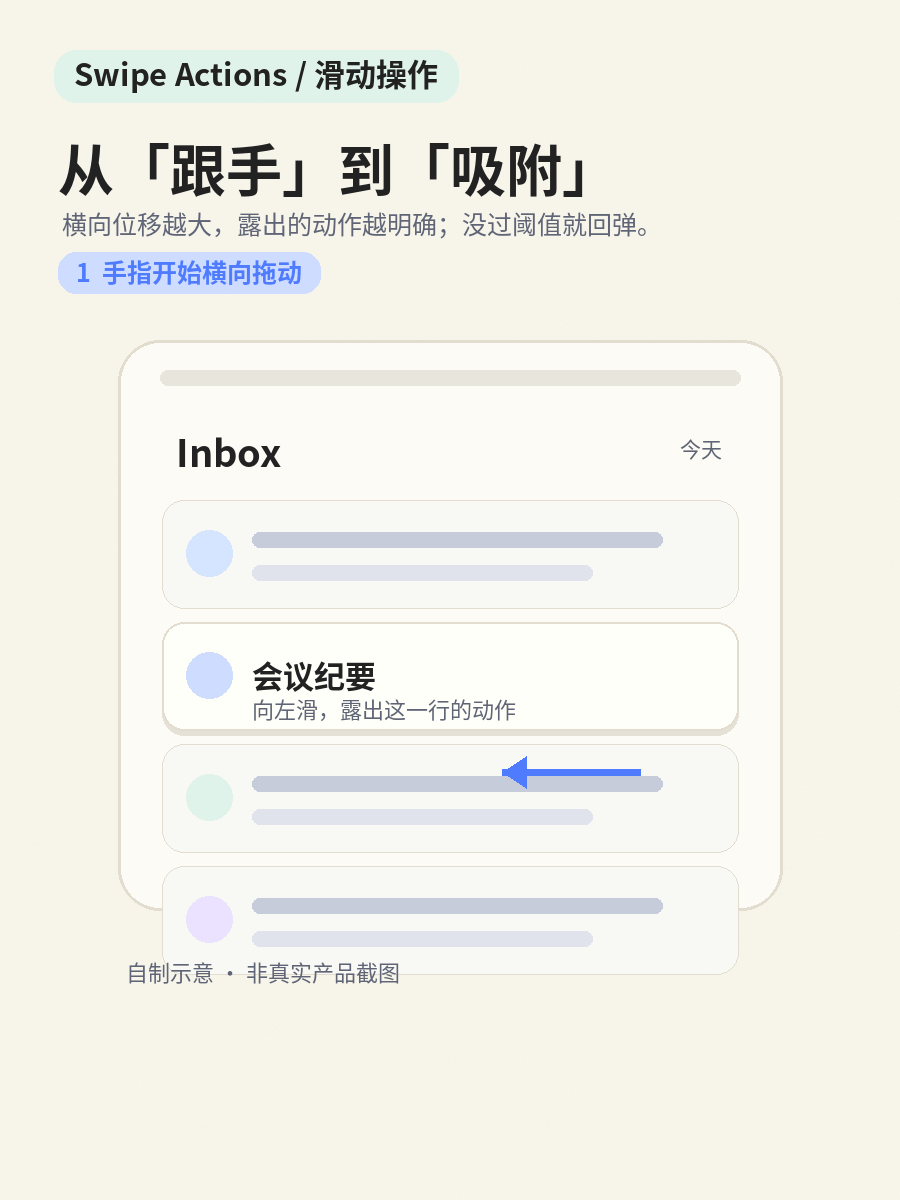 滑动操作动效示意