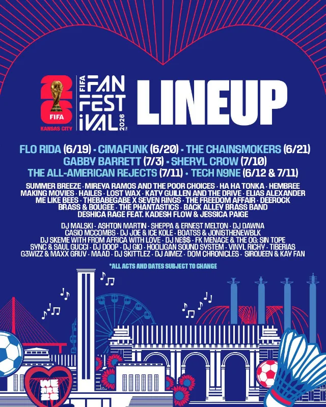 堪萨斯城 Fan Festival 演出和观赛日程视觉