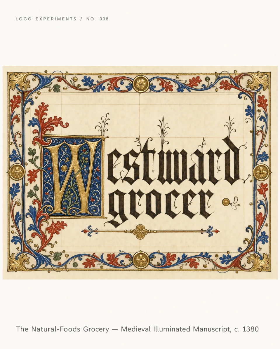 📜 The Grocery That Never Was — Medieval Illuminated Manuscript Edition