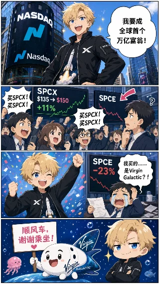 三连翻车 · SpaceX首日误买SPCE / Anthropic「暗改护栏」道歉立刻IPO / Oracle$6380亿待履约合同当天股跌10% 📉