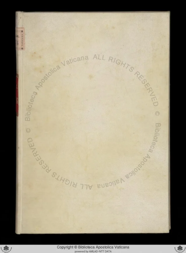 Front binding (piatto anteriore) of Ott.lat.2676: plain paper covers bearing handwritten shelfmark markings and Vatican library stamps that identify the manuscript's place in the Ottoboni latini collection