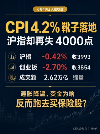 CPI 符合预期沪指却跌了，保险银行为什么反而大涨？等3个基金投资热点