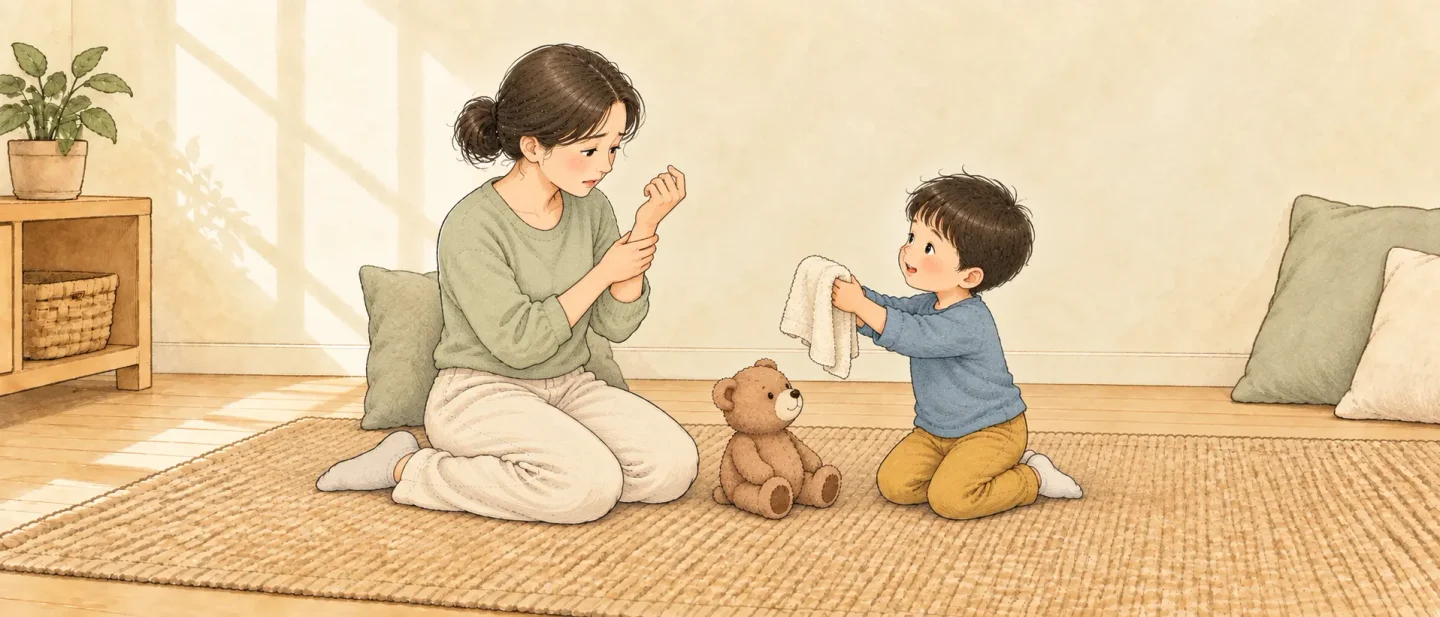 我来陪陪你:3-4岁看见大人不舒服,做一件小事
