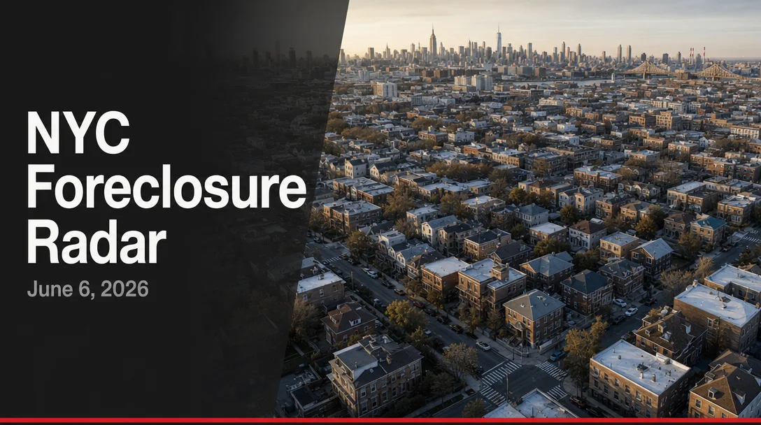 NYC Foreclosure Auction Radar — June 6, 2026