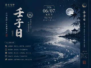 壬子日运势｜2026年6月7日，比肩临身水气极旺，今日以自驱力为主场