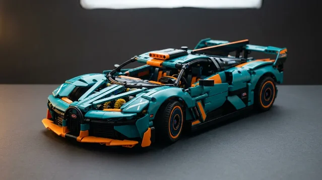 LEGO Technic 42151 Bugatti Bolide in teal and orange