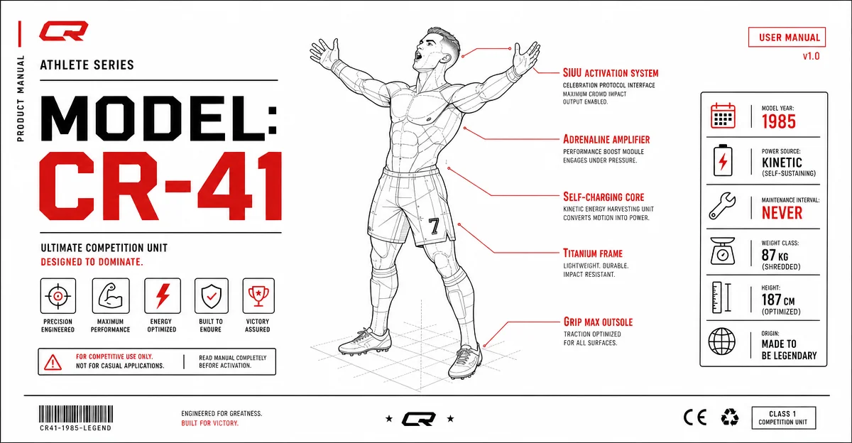 SPEC SHEET #012: Cristiano Ronaldo dos Santos Aveiro — MODEL CR-41 | PREMIUM PERFORMANCE UNIT