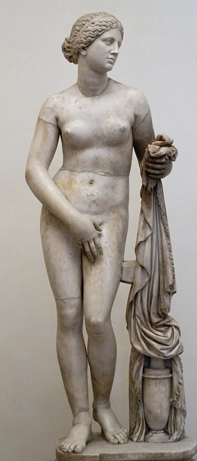 The Ludovisi Knidian Aphrodite, a Roman marble copy of Praxiteles' lost original, Palazzo Altemps, Rome